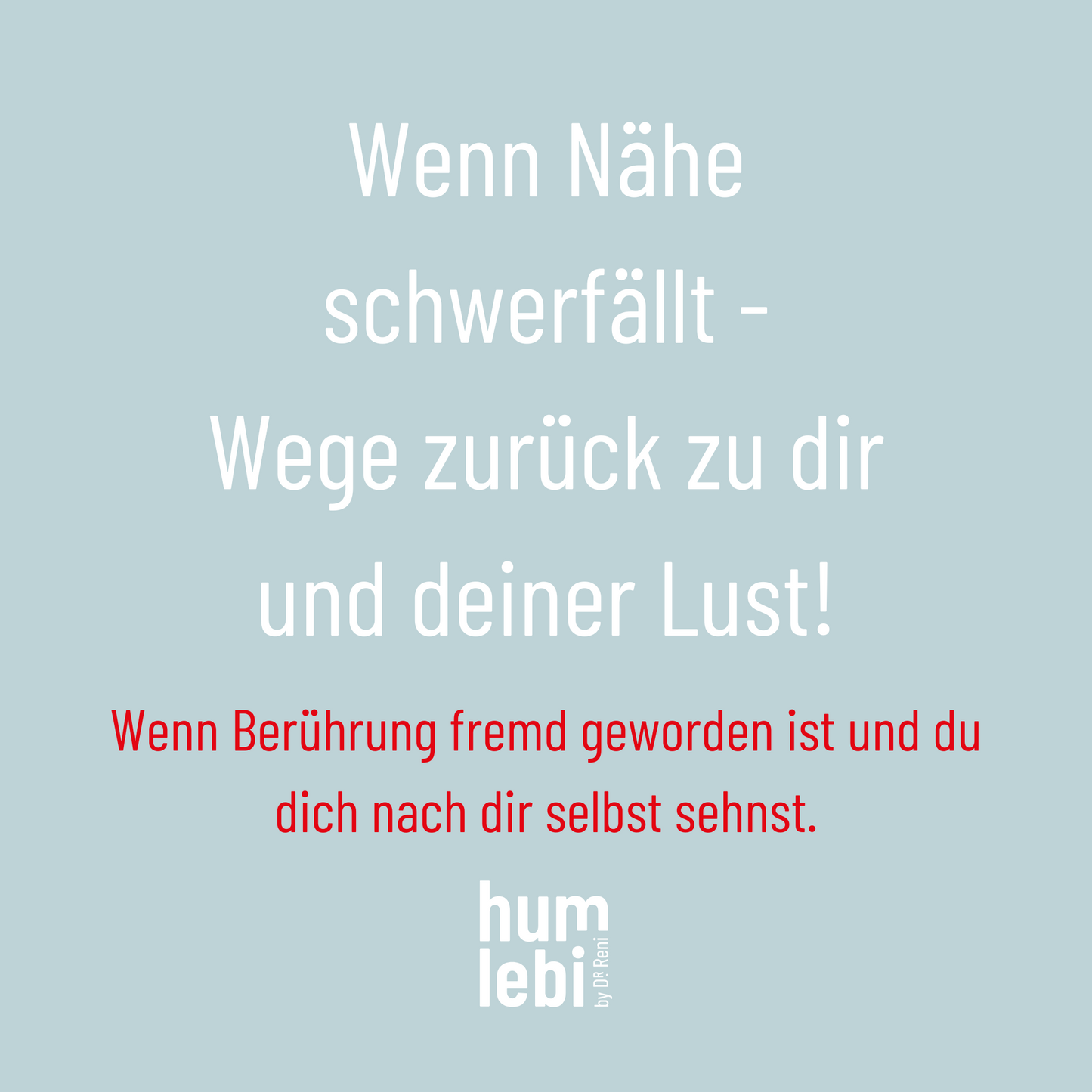 "Ich liebe ihn. Aber bitte fass mich nicht an." Libiodoverlust - wenn Nähe zu viel wird. Du willst Zärtlichkeit, aber dein Körper zieht sich zurück. Die Lust ist verschwunden, ohne dass du weißt, warum.