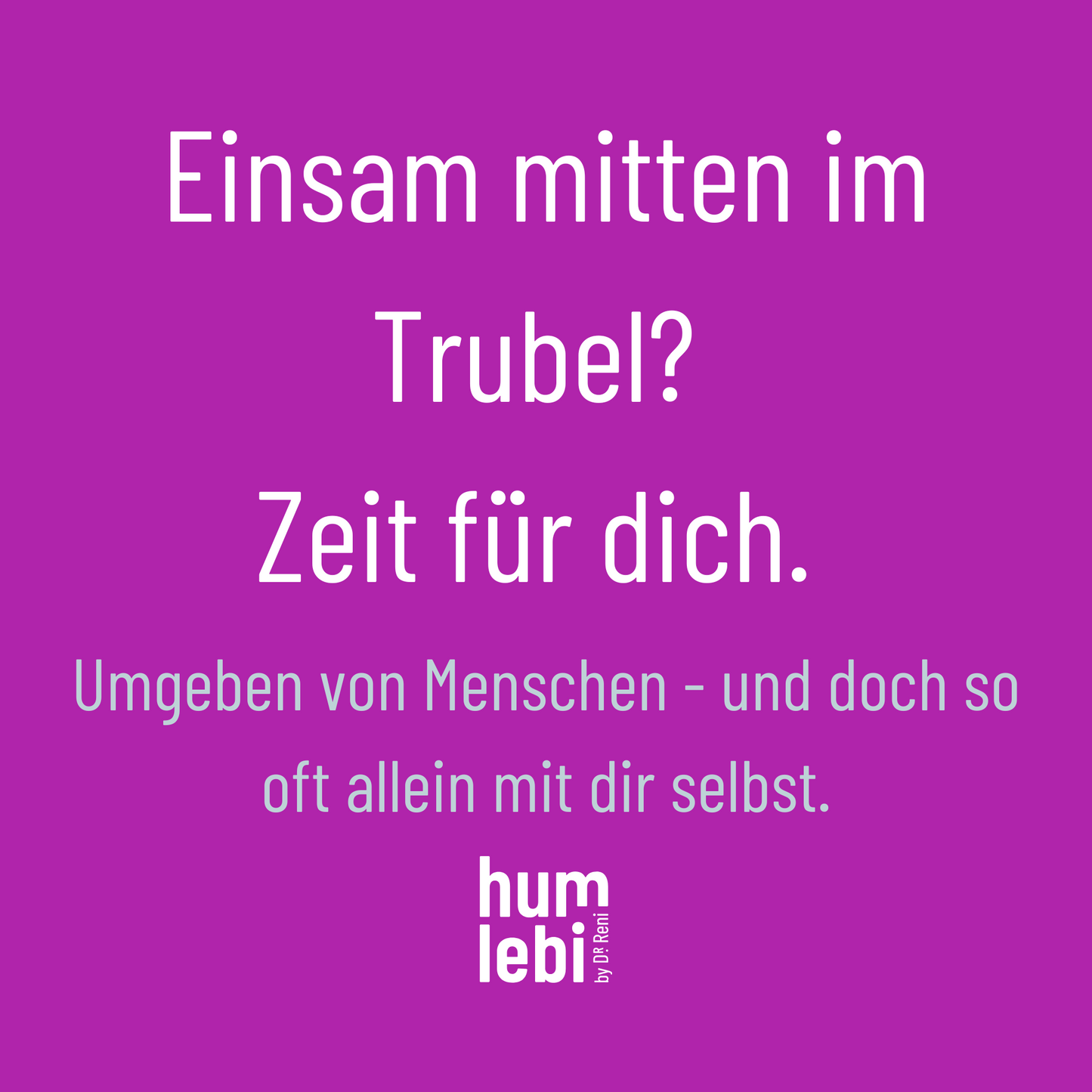 "Alle reden mit mir, aber keiner hört mich." Wenn du einsam wirst, obwohl du nie allein bist. Du gibst Nähe, organisierst alles, aber echte Verbindung fehlt. Und deine Bedürfnisse? Bleiben auf der Strecke.