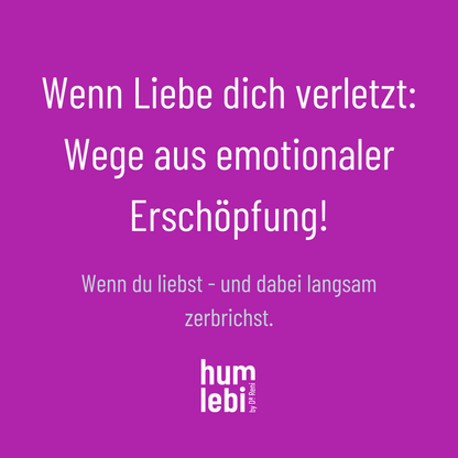 "Narzissmus macht müde - wenn er nie zuhört, aber immer recht hat." Ich erkläre. Er verdreht die Augen. Ich werde leise. Du kämpfst für Verbindung, er für Kontrolle. Und jedes Gespräch kostet dich Kraft. Am Ende fühlst du dich klein, leer, ausgelaugt.