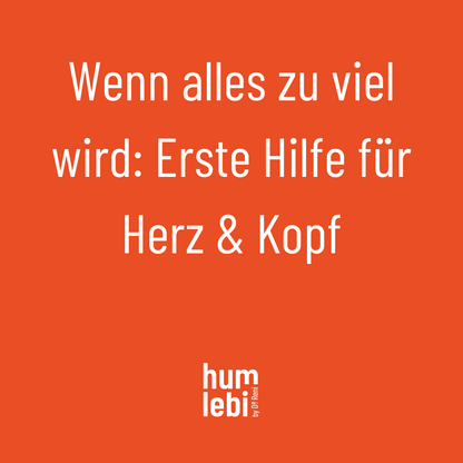 "Ich halte das nicht mehr aus." Wenn du merkst: Gleich kipp ich. Und keiner sieht´s. Alles wird zu viel, dein Herz rast, dein Hals wird eng. Und du fragst dich: Wie soll ich das noch schaffen?