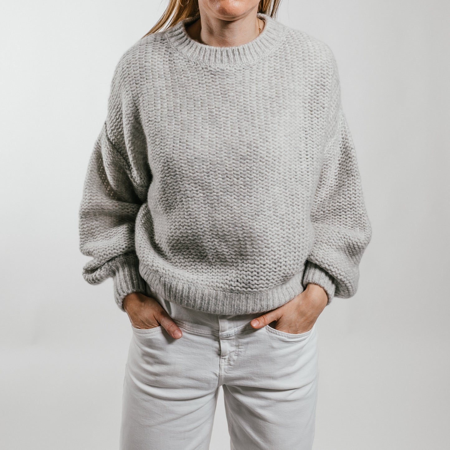 THE BREATH Pullover mit Rundhalsausschnitt aus Kaschmir & Seide