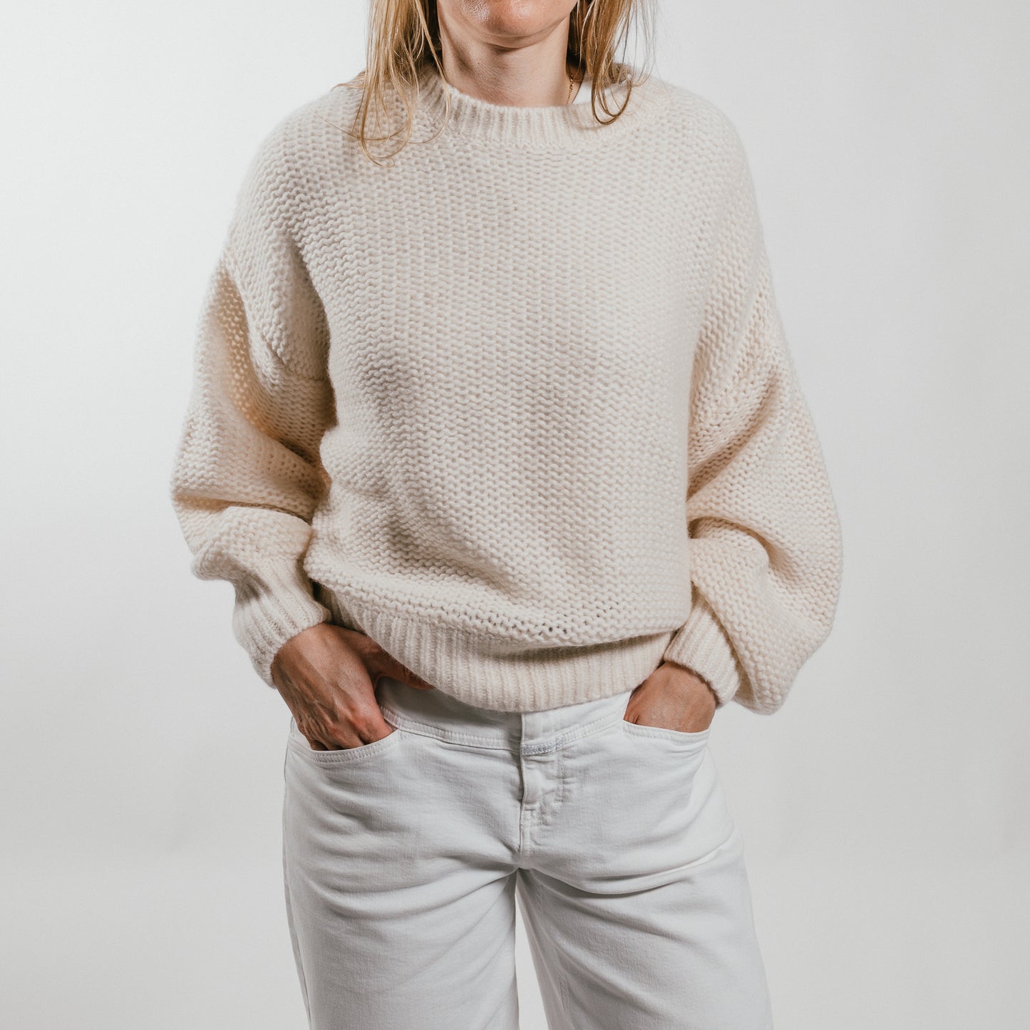THE BREATH Pullover mit Rundhalsausschnitt aus Kaschmir & Seide