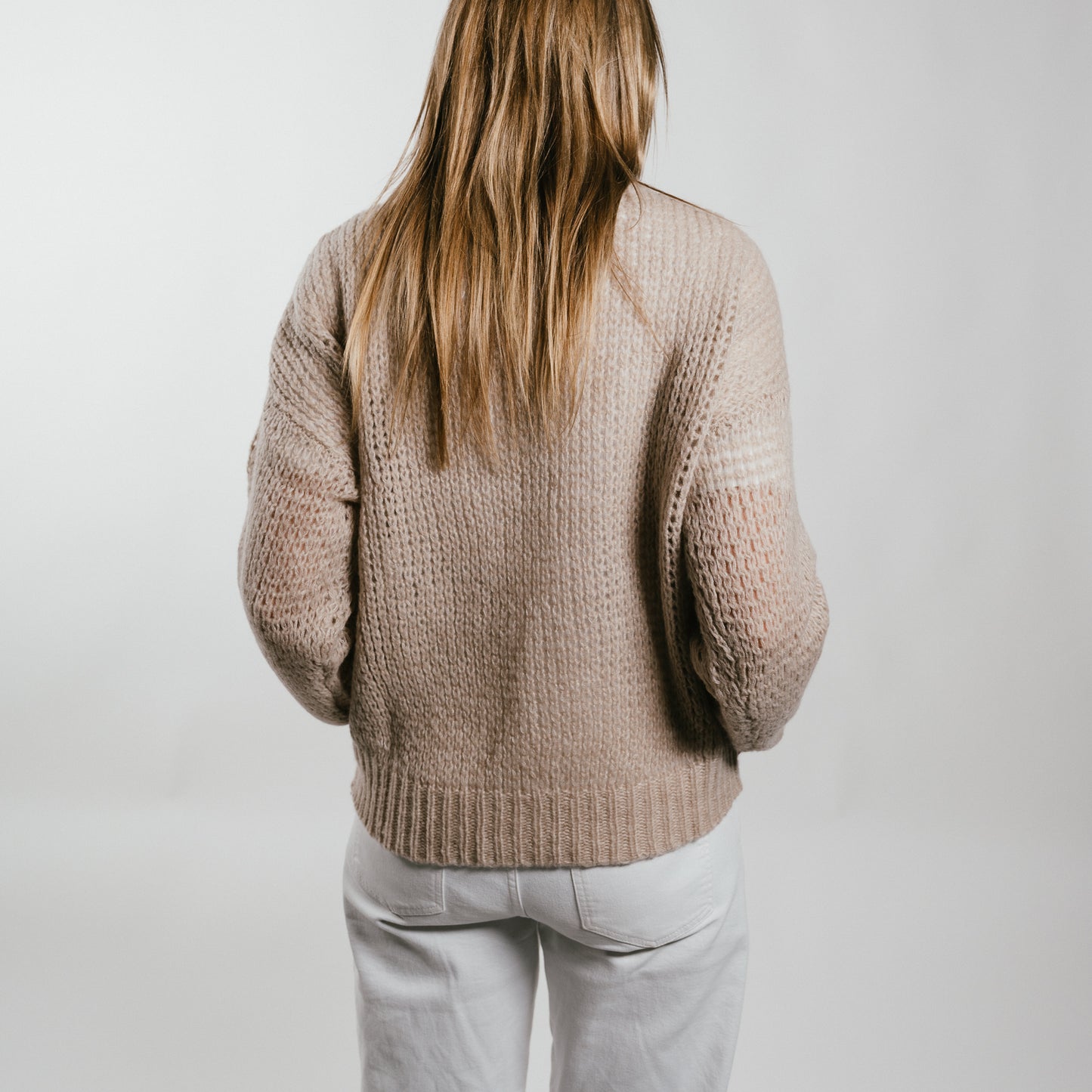 THE INNER PEACE Lochstrickmuster-Pullover in Kaschmir & Seide