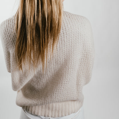 THE INNER PEACE Lochstrickmuster-Pullover in Kaschmir & Seide